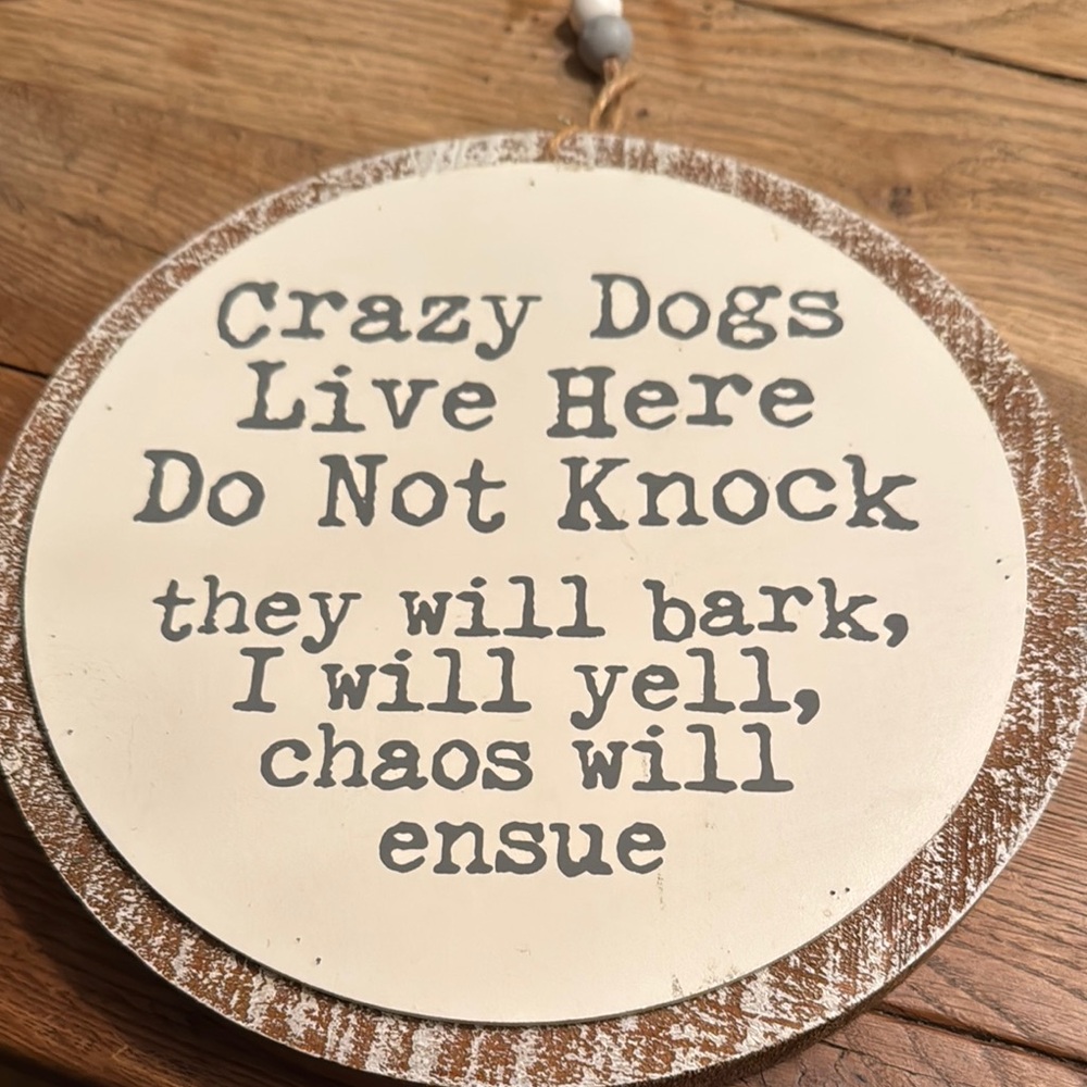 Rustic Cream and Brown Wall Sign
